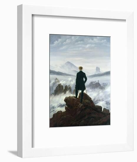 The Wanderer Above the Sea of Fog, 1818-Caspar David Friedrich-Framed Premium Giclee Print