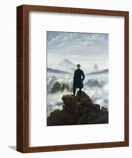 The Wanderer Above the Sea of Fog, 1818-Caspar David Friedrich-Framed Premium Giclee Print