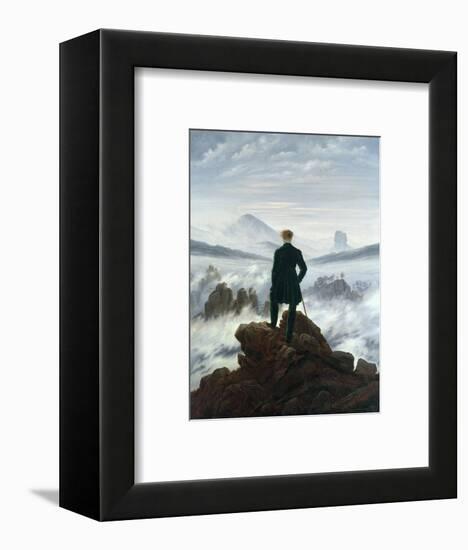 The Wanderer Above the Sea of Fog, 1818-Caspar David Friedrich-Framed Premium Giclee Print