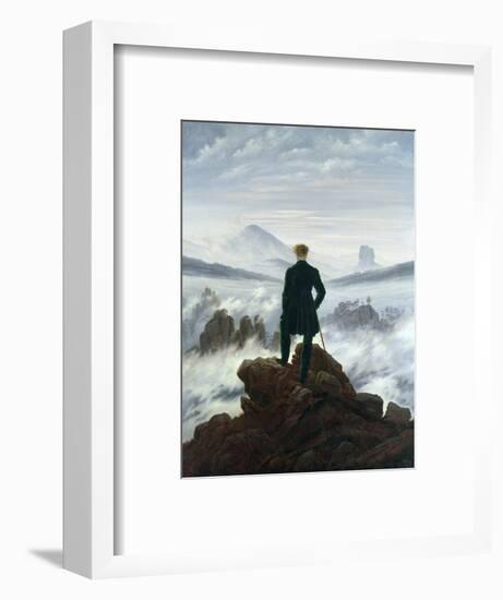 The Wanderer Above the Sea of Fog, 1818-Caspar David Friedrich-Framed Premium Giclee Print