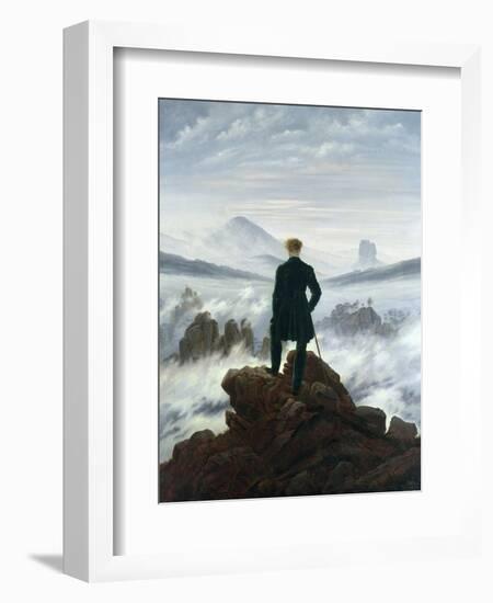 The Wanderer Above the Sea of Fog, 1818-Caspar David Friedrich-Framed Premium Giclee Print