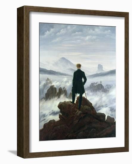 The Wanderer Above the Sea of Fog, 1818-Caspar David Friedrich-Framed Premium Giclee Print