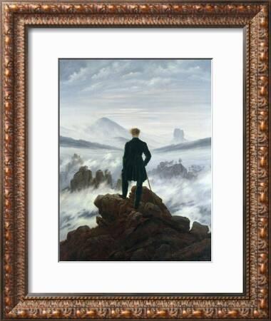 Poster friedrich wanderer the Sea of Fog Photographic Print-Canvas Canvas