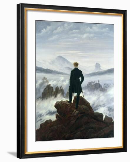 The Wanderer Above the Sea of Fog, 1818-Caspar David Friedrich-Framed Giclee Print