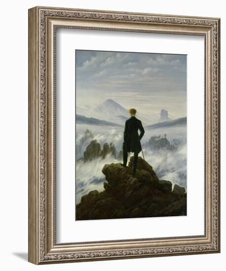 The Wanderer Above the Sea of Fog, about 1818-Caspar David Friedrich-Framed Giclee Print