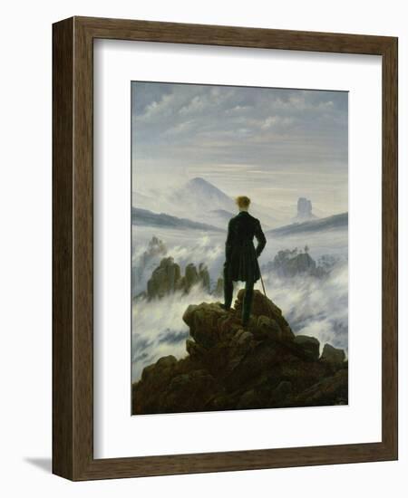 The Wanderer Above the Sea of Fog, about 1818-Caspar David Friedrich-Framed Giclee Print