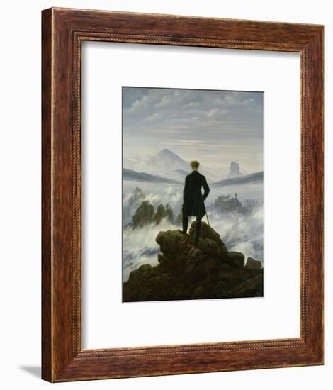 The Wanderer Above the Sea of Fog, about 1818-Caspar David Friedrich-Framed Giclee Print