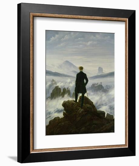 The Wanderer Above the Sea of Fog, about 1818-Caspar David Friedrich-Framed Giclee Print