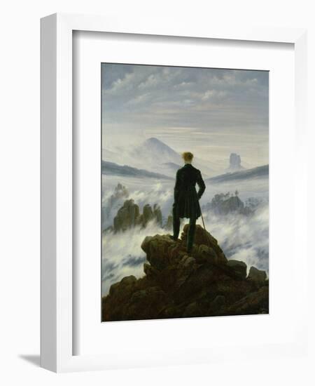 The Wanderer Above the Sea of Fog, about 1818-Caspar David Friedrich-Framed Giclee Print