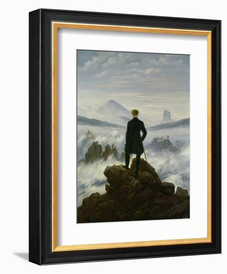 The Wanderer Above the Sea of Fog, about 1818-Caspar David Friedrich-Framed Giclee Print