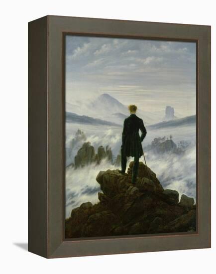 The Wanderer Above the Sea of Fog, about 1818-Caspar David Friedrich-Framed Premier Image Canvas