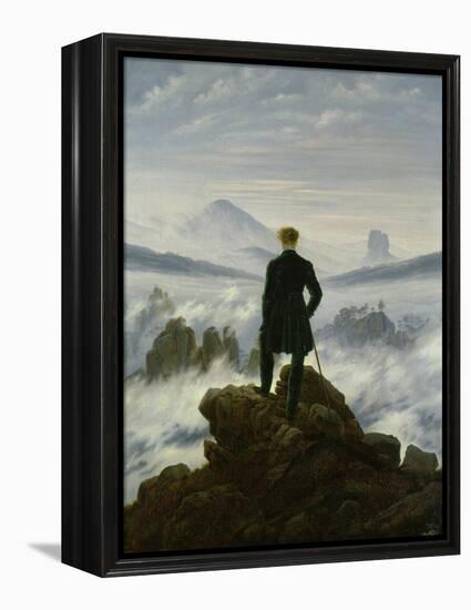 The Wanderer Above the Sea of Fog, about 1818-Caspar David Friedrich-Framed Premier Image Canvas