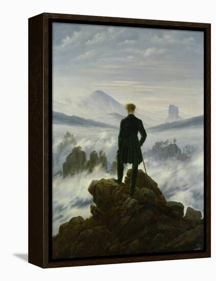 The Wanderer Above the Sea of Fog, about 1818-Caspar David Friedrich-Framed Premier Image Canvas