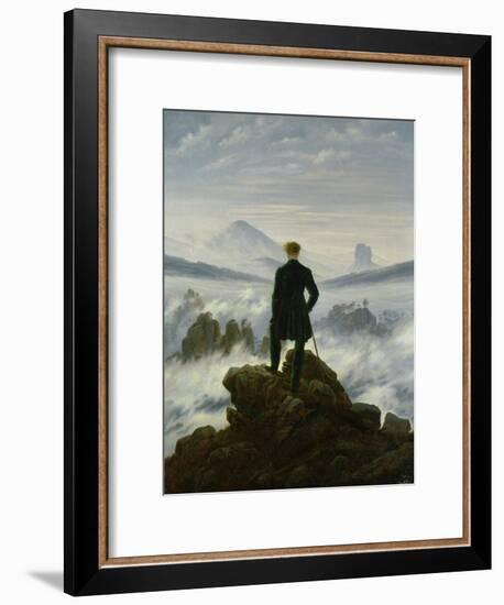 The Wanderer Above the Sea of Fog, about 1818-Caspar David Friedrich-Framed Giclee Print