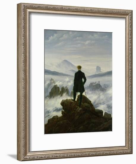 The Wanderer Above the Sea of Fog, about 1818-Caspar David Friedrich-Framed Giclee Print