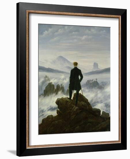 The Wanderer Above the Sea of Fog, about 1818-Caspar David Friedrich-Framed Giclee Print