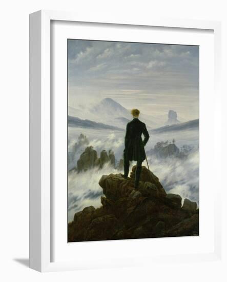 The Wanderer Above the Sea of Fog, about 1818-Caspar David Friedrich-Framed Giclee Print