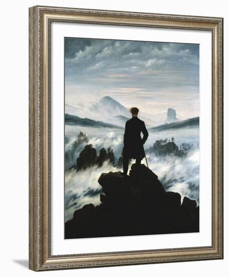 The Wanderer Above the Sea of Fog, c.1818-Caspar David Friedrich-Framed Art Print