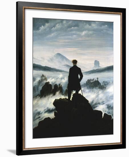 The Wanderer Above the Sea of Fog, c.1818-Caspar David Friedrich-Framed Art Print