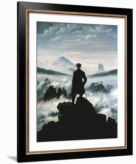 The Wanderer Above the Sea of Fog, c.1818-Caspar David Friedrich-Framed Art Print