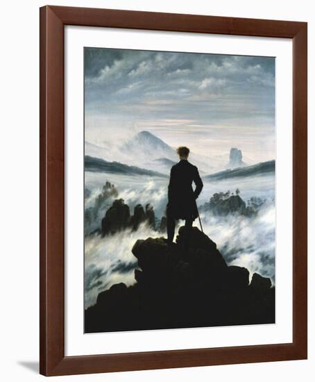 The Wanderer Above the Sea of Fog, c.1818-Caspar David Friedrich-Framed Art Print