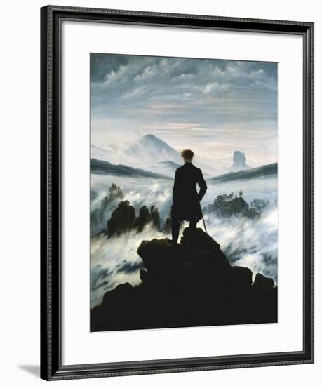 The Wanderer Above the Sea of Fog, c.1818-Caspar David Friedrich-Framed Art Print