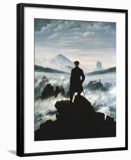 The Wanderer Above the Sea of Fog, c.1818-Caspar David Friedrich-Framed Art Print