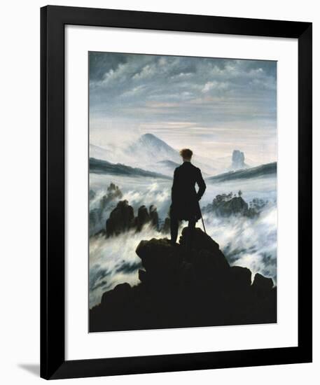 The Wanderer Above the Sea of Fog, c.1818-Caspar David Friedrich-Framed Art Print