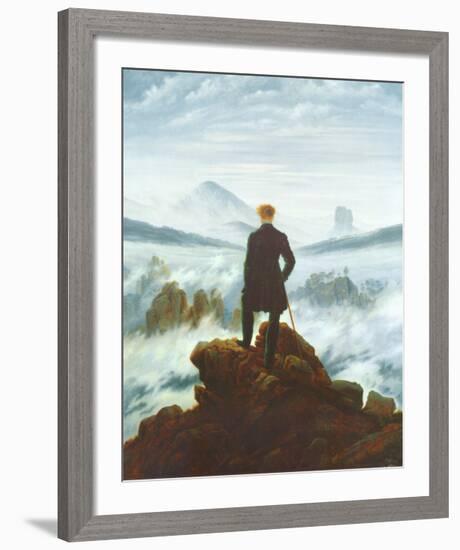 The Wanderer Above the Sea of Fog, c.1818-Caspar David Friedrich-Framed Art Print