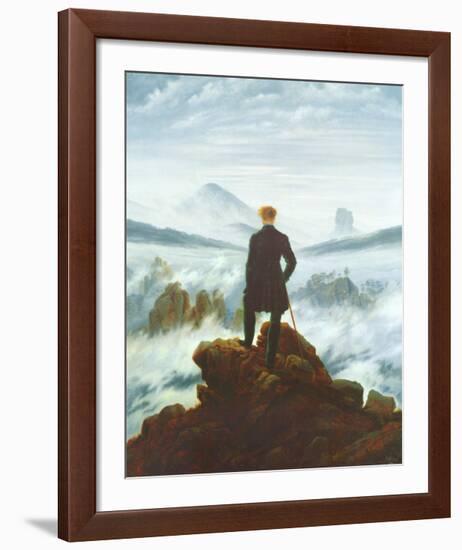 The Wanderer Above the Sea of Fog, c.1818-Caspar David Friedrich-Framed Art Print