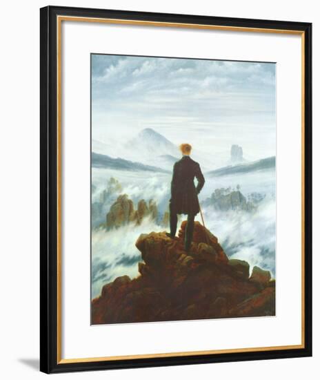 The Wanderer Above the Sea of Fog, c.1818-Caspar David Friedrich-Framed Art Print