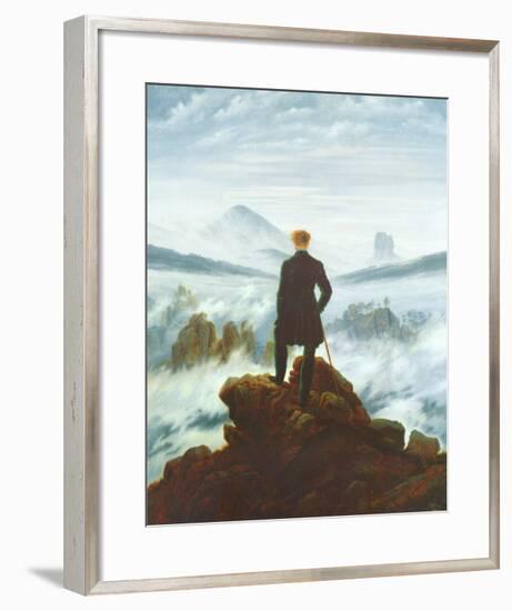 The Wanderer Above the Sea of Fog, c.1818-Caspar David Friedrich-Framed Art Print