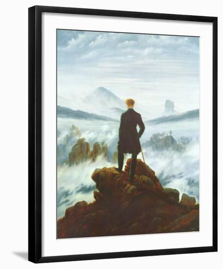 The Wanderer Above the Sea of Fog, c.1818-Caspar David Friedrich-Framed Art Print