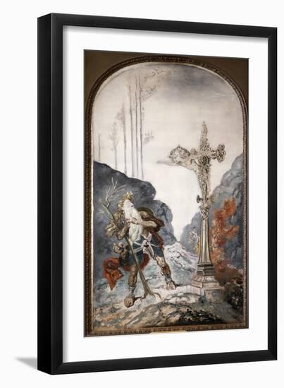 The Wandering Jew, Surprised by the Calvary Which Calls Him, Oil Painting on Canvas by Gustave More-Gustave Moreau-Framed Giclee Print