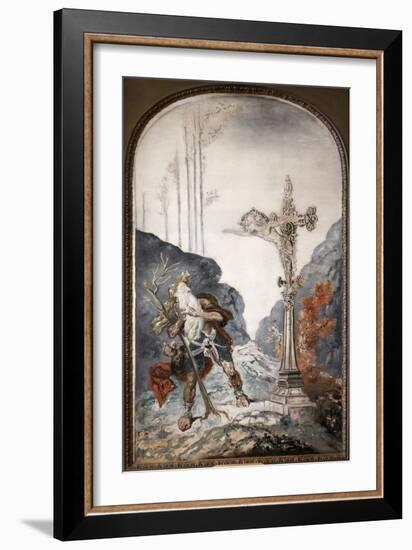 The Wandering Jew, Surprised by the Calvary Which Calls Him, Oil Painting on Canvas by Gustave More-Gustave Moreau-Framed Giclee Print