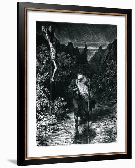 The Wandering Jew-Gustave Dore-Framed Giclee Print