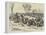 The War, a Russian Column on the March from Chotim to Liptschany-null-Framed Premier Image Canvas