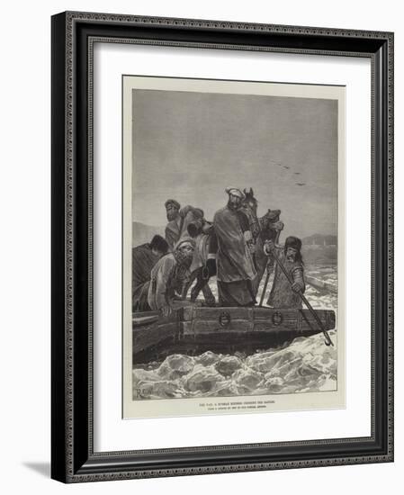 The War, a Russian Express Crossing the Danube-Richard Caton Woodville II-Framed Giclee Print