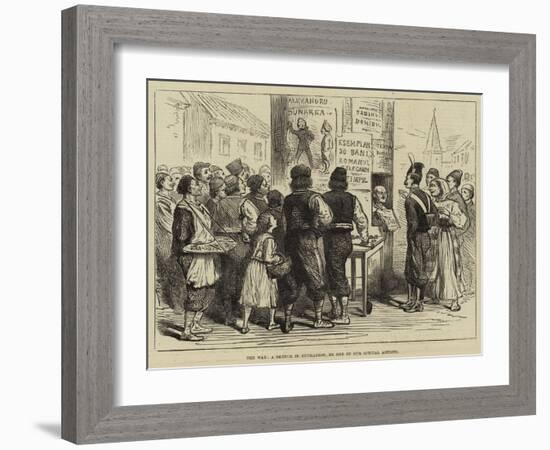 The War, a Sketch in Bucharest-null-Framed Giclee Print