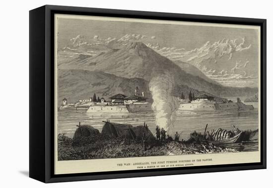 The War, Adehkaleh, the First Turkish Fortress on the Danube-null-Framed Premier Image Canvas