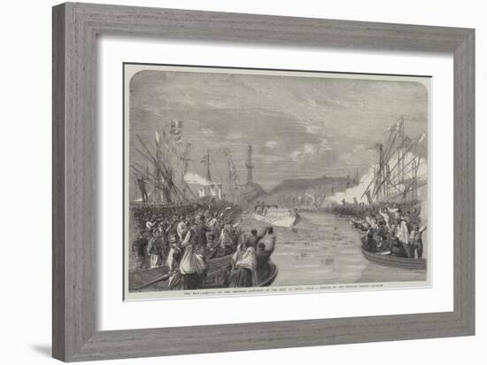 The War, Arrival of the Emperor Napoleon at the Port of Genoa-Richard Principal Leitch-Framed Giclee Print