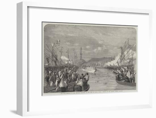 The War, Arrival of the Emperor Napoleon at the Port of Genoa-Richard Principal Leitch-Framed Giclee Print