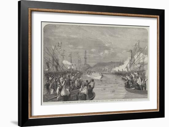 The War, Arrival of the Emperor Napoleon at the Port of Genoa-Richard Principal Leitch-Framed Giclee Print