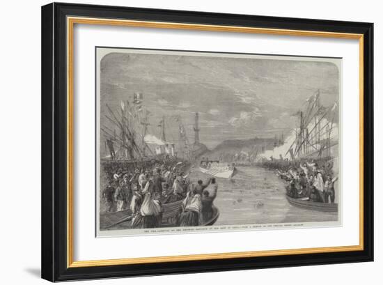 The War, Arrival of the Emperor Napoleon at the Port of Genoa-Richard Principal Leitch-Framed Giclee Print