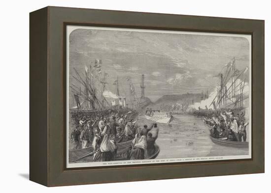 The War, Arrival of the Emperor Napoleon at the Port of Genoa-Richard Principal Leitch-Framed Premier Image Canvas
