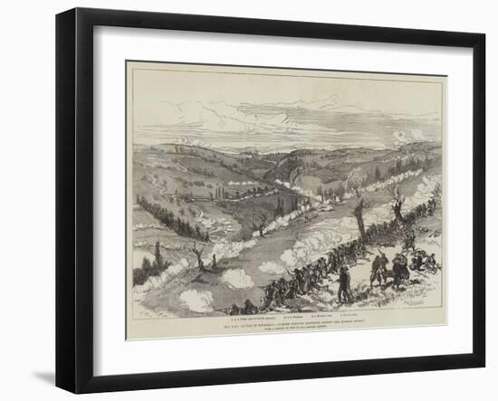 The War, Battle of Sinankeui, Turkish Position Defended Against the Russian Attack-Charles Robinson-Framed Giclee Print