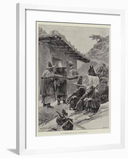 The War Between China and Japan, a Corean Rest-House-Richard Caton Woodville II-Framed Giclee Print