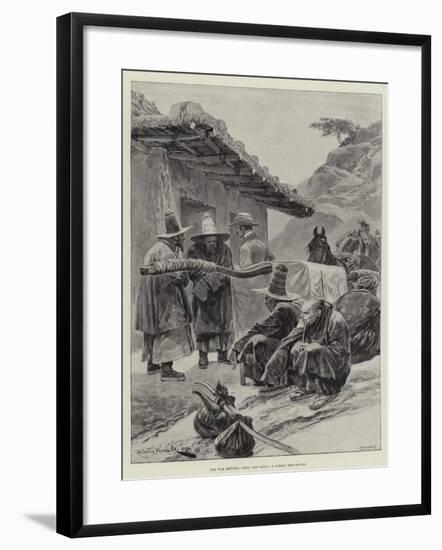 The War Between China and Japan, a Corean Rest-House-Richard Caton Woodville II-Framed Giclee Print