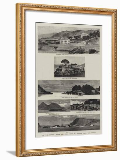 The War Between France and China, Views at Foochow, Amoy, and Formosa-null-Framed Giclee Print