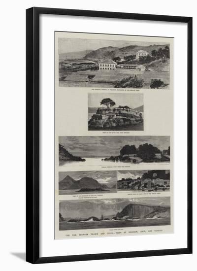 The War Between France and China, Views at Foochow, Amoy, and Formosa-null-Framed Giclee Print